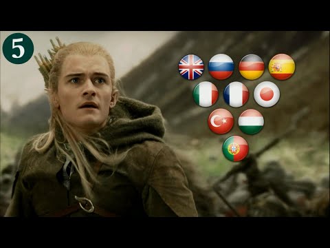 "THEY'RE TAKING THE HOBBITS TO ISENGARD!" — Legolas in different languages [Lord of the Rings, 2002]