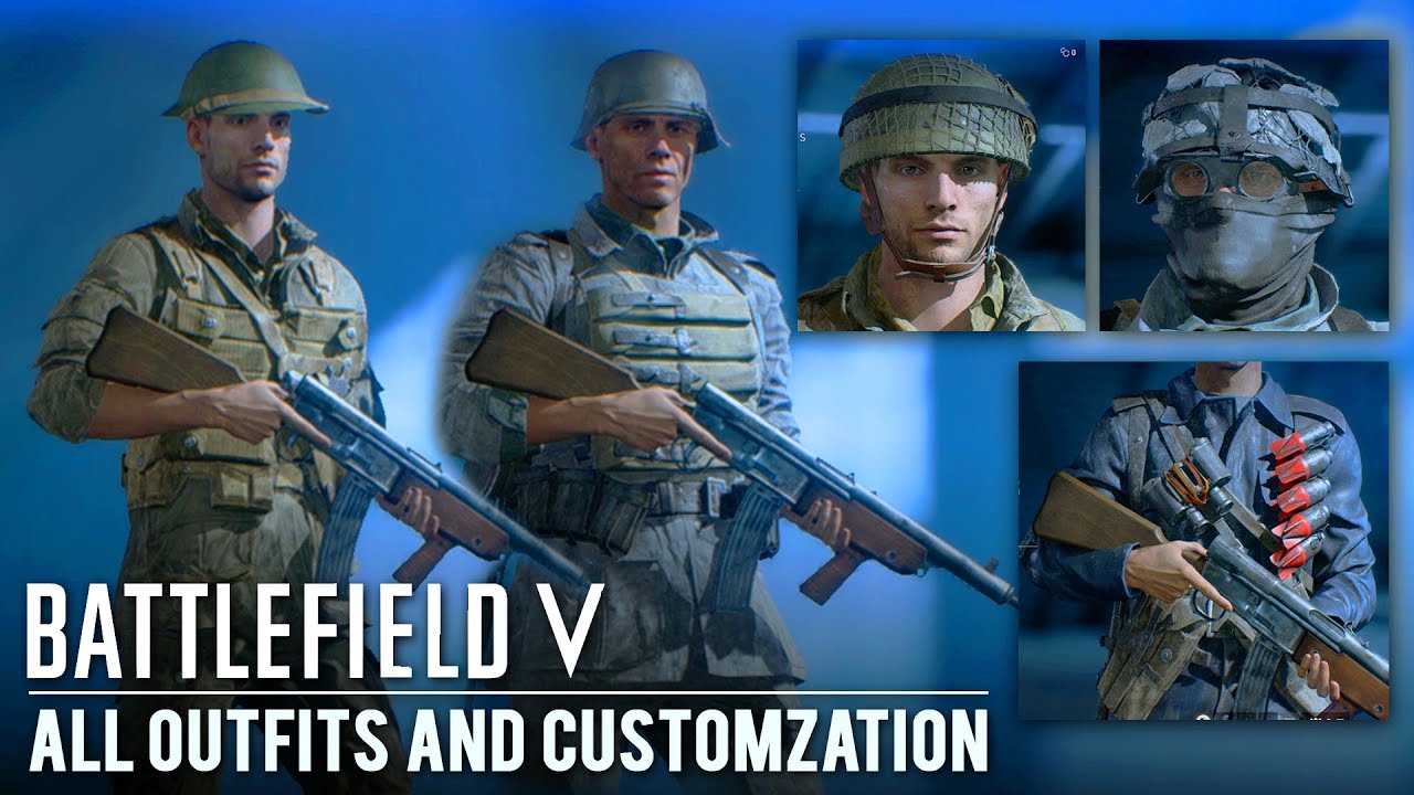 Battlefield 5 - All Outfits and Character Customization (Clothes, Head Gear, Camo and etc.)