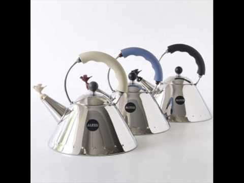 Michael Graves Kettle with Small Bird Shaped Whistle; whistle tea kettle, unique tea kettles