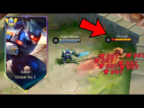 YIN WANT TO ESCAPE ON HIS OWN DOMAIN BECAUSE OF NEW SABER💀🔥- Mobile Legends