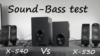 Video thumbnail for Logitech X-540 vs Logitech X-530 sound bass test by Techscrew