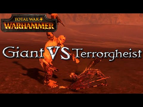 Giant vs Terrorgheist - Total War: Warhammer - 1v1 Unit Battles