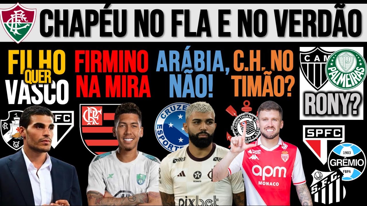 MARINAKIS: TRUNFO DO VASCO! FIRMINO NO FLA? LATERAL NO TIMÃO? GABIGOL NA ARÁBIA? SEP, SP, CAIXINHA+