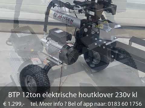 BTP 12ton elektrische houtklover 230v kloofmachine