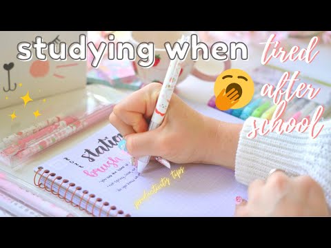 , title : 'How to be productive after school when tired ✨😴 study tips'
