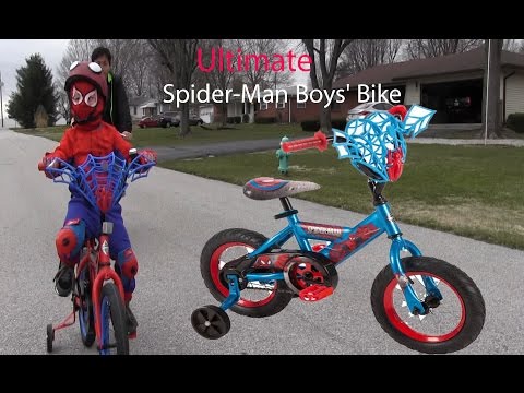 Huffy Marvel Ultimate Spider-Man Boys' Bike/ Review by tea much much fun.