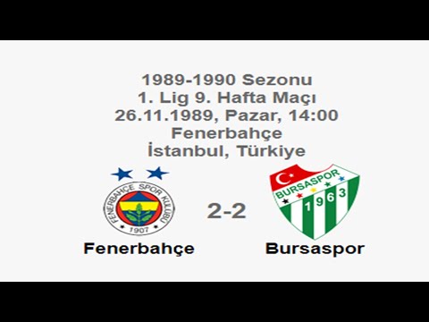 Fenerbahçe 2-2 Bursaspor [HD] 26.11.1989 - 1989-1990 Turkish 1st League Matchday 9