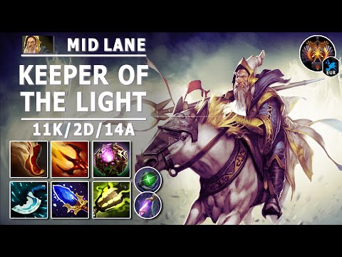 Keeper of the Light Mid Lane | 7.30d | Core KOTL Play | Dota 2 Immortal Gameplay