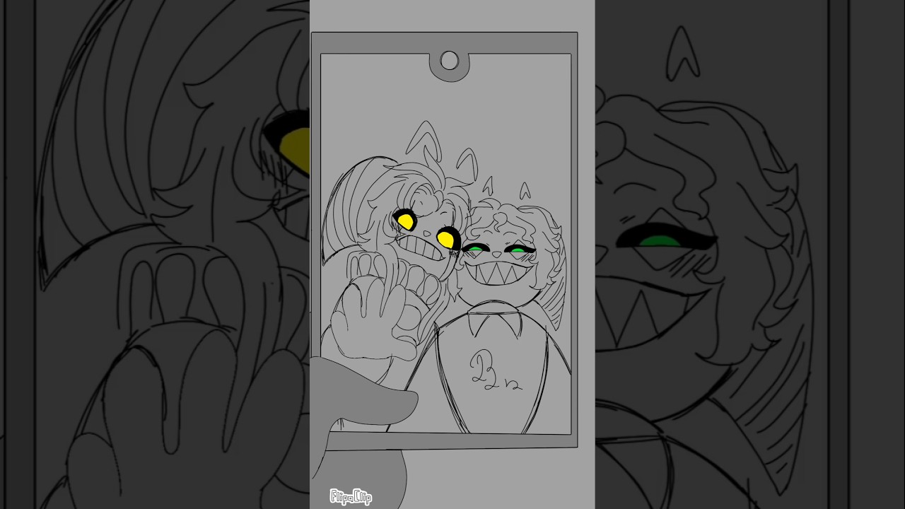 Their appearance when they were young, talking to (Y/N). #freakcircus#Pierrot#Harlequin #flipaclip