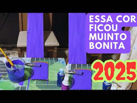 Como fazer a cor roxo com bisnaga violeta e o  azul brincando com as cores