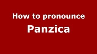 How to pronounce Panzica