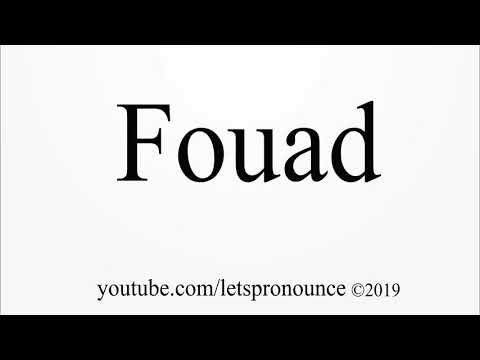 How to Pronounce Fouad