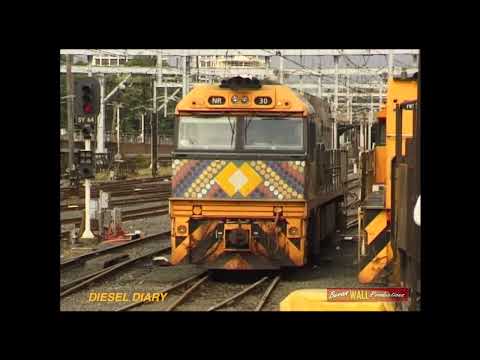 Australian diesel locomotives - NR30 & NR52 - Indigenous Livery - The  Ghan - April 11th, 1999