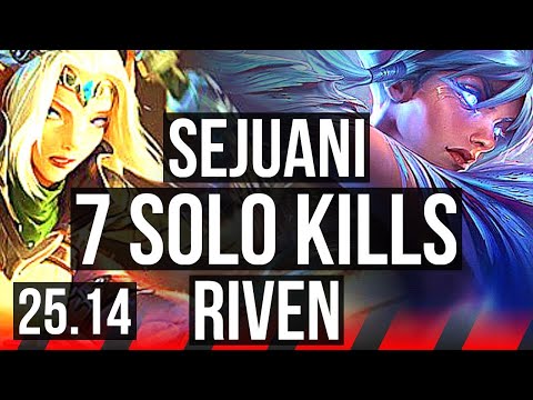 SEJUANI vs RIVEN (TOP) | 7 solo kills, Dominating | EUW Master | 25.14