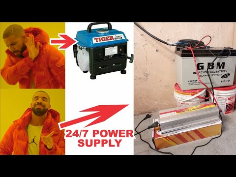 How to generate your own electricity inverter with solar panel & battery for homes DIY