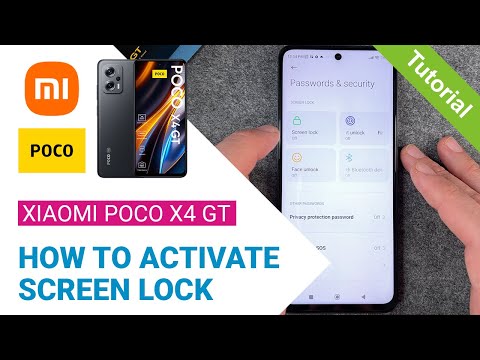 Xiaomi POCO X4 GT - How to set up screen lock • 📱 • 🀡 • ☡ • Tutorial