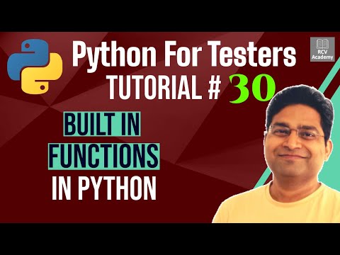 Python for Testers 30 Built In Functions in Python