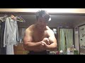 久しぶりポージング!家トレだけの!体!