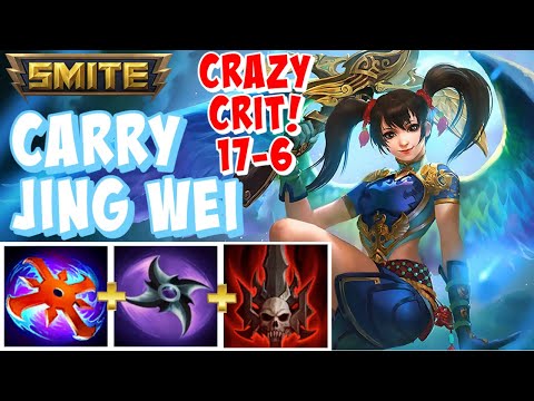 JING WEI GAMEPLAY SMITE SEASON 9 - LATE GAME CRIT BUILD CRAZY DAMAGE