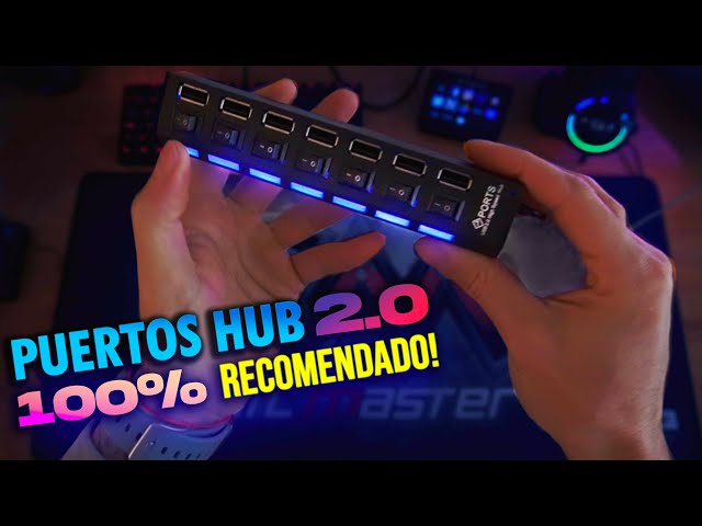 Vídeo relacionado con Hoppac Hub - Adaptador 7 en 1 con USB 3.0 y 6 Puertos 2.0, Múltiple para PC con Interruptor Independiente e Indicador LED, Longitud de Línea 1m