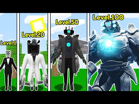 TİTAN FUTURİSTİC KAMERA ADAM SEVİYELERİ 😱 - Minecraft