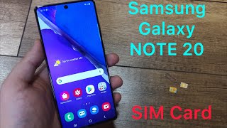 Samsung Galaxy Note 20 duos: How to Insert 2 SIM Card