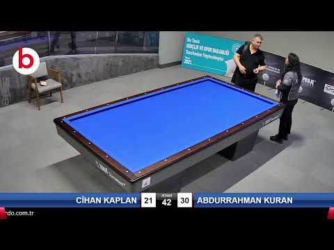 CİHAN KAPLAN & ABDURRAHMAN KURAN Bilardo Maçı - 2021 TÜRKİYE ŞAMPİYONASI 2.ETAP-4.TUR