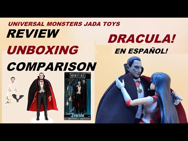 Vídeo relacionado con Jada- Figura articulada Bela Lugosi Drácula, 15cm, Packaging Premium Coleccionista, Manos y Cabeza Intercambiables, 20 Puntos Articulados, Monsters Universal, A Partir de 13 Años (253251020)
