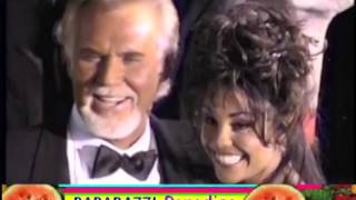 KENNY ROGERS and his wife WANDA walk into The People&#39;s Choice Awards -  1999