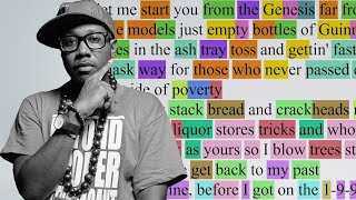 Elzhi - It Ain't Hard To Tell (Rhyme Scheme) Highlighted
