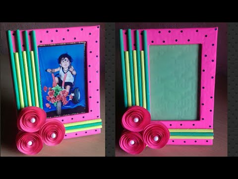 How to make beautiful photo frame at home - Handmade photo frame - Diy easy photo frame