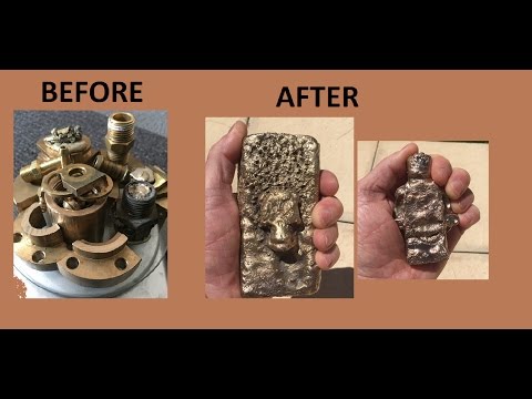 HOW TO CAST MOLTEN BRASS IN SAND MOLDS - SCRAP METAL CASTING