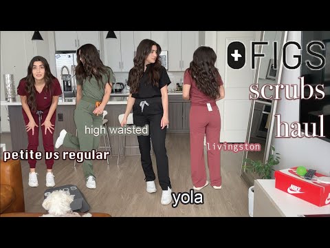 FIGS SCRUBS HAUL - different styles/colors & petite scrub pants vs regular