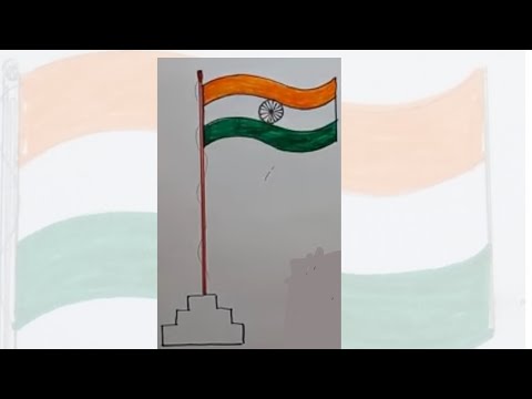 How to draw Indian flag step by step independence day republic day special