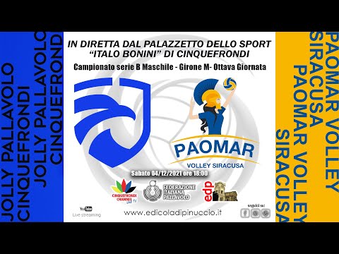 Pallavolo serie BM: Diper Jolly Cinquefrondi VS Paomar Siracusa | 04/12/2021 | IN DIRETTA