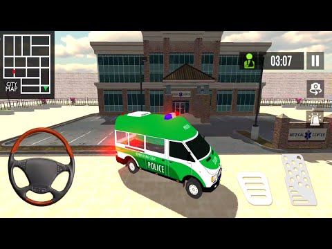 Policeman Emergency Ambulance Rescue Van Driving Simulator _ Gameplay #154