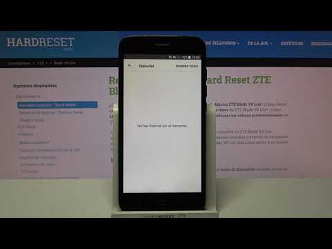 Cómo borrar el historial de navegación en ZTE Blade V8 Lite - navegador preinstalado