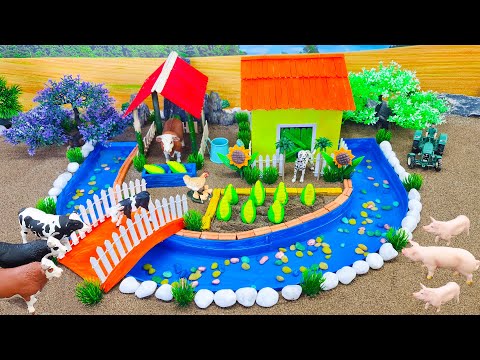 Top the most creative diy miniature Farm Diorama | House for Cow, Horse, Pig | Mini Water Pumb