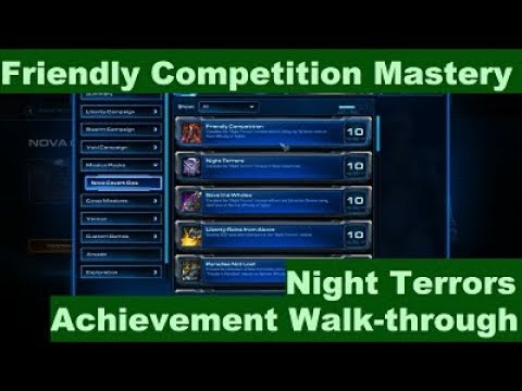 StarCraft 2: 'Friendly Competition' Mastery Achievement Walk-through (Night Terrors)