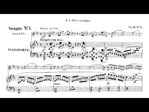Beethoven - Violin Sonata No. 1 in D Major, Op. 12 No. 1 (Audio+Sheet) [Menuhin/Kempff]