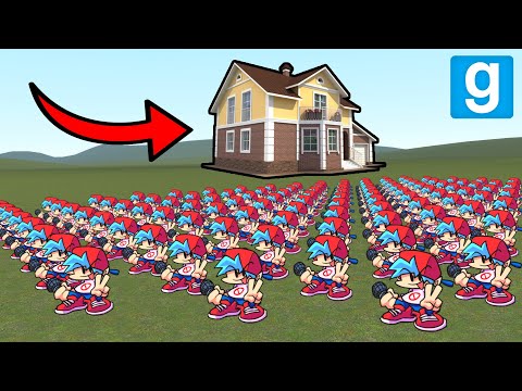 TERRIFYING BOYFRIEND ARMY VS HOUSES! - Garry's mod Sandbox