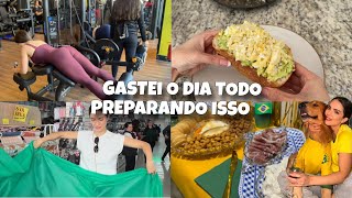 Minha rotina + preparação para o jogo do Brasil | Compras, organização & vaca atolada 🥘