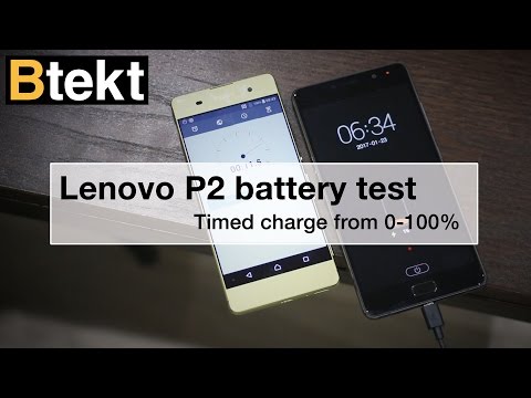 Lenovo P2 battery test: Timed charging speed 0-100%
