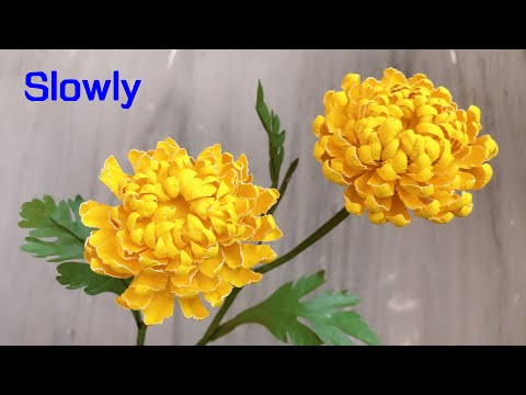 ABC TV | How To Make Chrysanthemum Paper Flower With Shape Punch #1 (Slowly) - Craft Tutorial