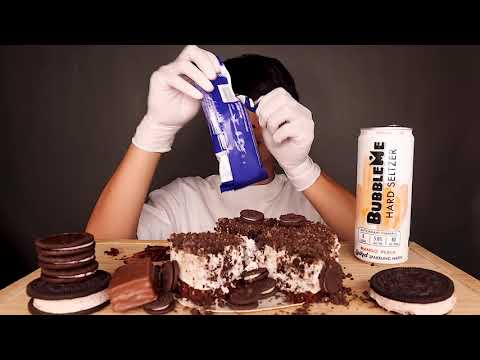 Oreo party cake🎂+icecream🍦+Oreo cakes 🍪eating sounds/حفلةاوريو كعكة 🎂+مثلجات🍦+كعكات اوريواصوات الاكل