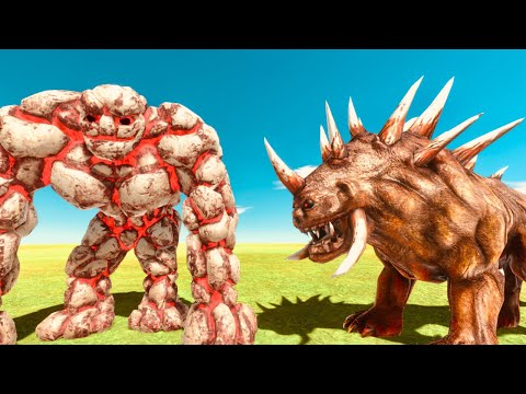 Lava Golem VS Hellhound 😱 - Animal Revolt Battle Simulator