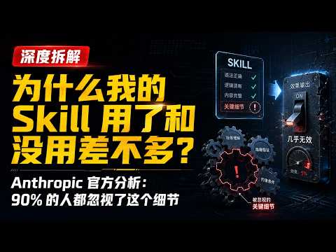 为什么我的 Skill 触发率这么低？Anthropic 官方分析：90% 的人都忽视了这个细节