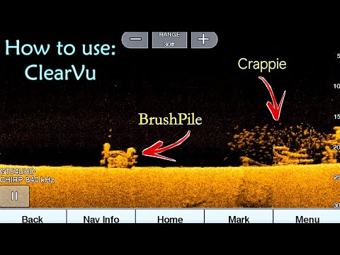 How to use Garmin Echomap 93sv : ClearVu | Down Imaging