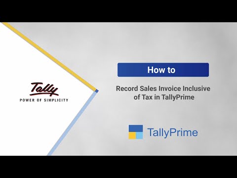Record Sales Invoice Inclusive of Tax
