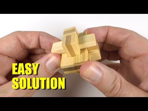 6-Piece Wooden Cross Puzzle Solution